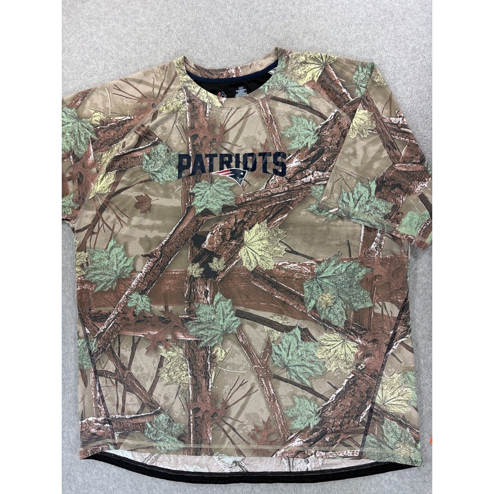 New England Patriots Camouflage Screened Football Shirt (Men's 3XL Tall) Brown